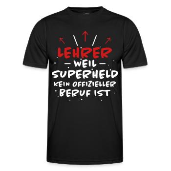 Lehrer Spruch Unterricht Lustiges Lehrer Geschenk - Männer Funktions-T-Shirt - Schwarz - Vorne - AI Model Male 178 dark (178cm)