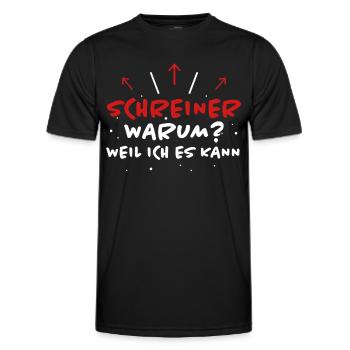 Schreiner Spruch Beruf Lustiges Schreiner Geschenk - Männer Funktions-T-Shirt - Schwarz - Vorne - AI Model Male 178 dark (178cm)