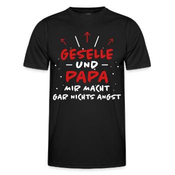 Geselle Spruch Lustiges Gesellenprüfung Geschenk - Männer Funktions-T-Shirt - Schwarz - Vorne - AI Model Male 178 dark (178cm)