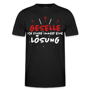 Geselle Spruch Lustiges Gesellenprüfung Geschenk - Männer Funktions-T-Shirt - Schwarz - Vorne - AI Model Male 178 dark (178cm)