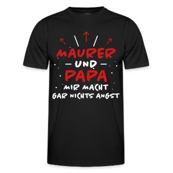 Maurer Spruch Baustelle Lustiges Maurer Geschenk - Männer Funktions-T-Shirt - Schwarz - Vorne - AI Model Male 178 dark (178cm)