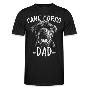 Cane Corso Italiano Papa Dad Cane Corso Gift - Men's Functional T-Shirt - black - Front - AI Model Male 178 dark (178cm)