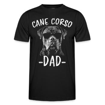 Cane Corso Italiano Papa Dad Cane Corso Gift - Men's Functional T-Shirt - black - Front - AI Model Male 178 dark (178cm)