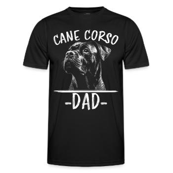 Cane Corso Italiano Papa Dad Cane Corso Gift - Men's Functional T-Shirt - black - Front - AI Model Male 178 dark (178cm)