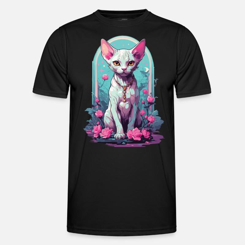 Chat occulte Sphynx dans le Style Goth Pastel T-shirt sport Homme