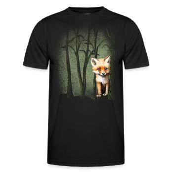 Forest Animals Fox Experience Nature for Nature Lovers - Men's Functional T-Shirt - black - Front - AI Model Male 178 dark (178cm)