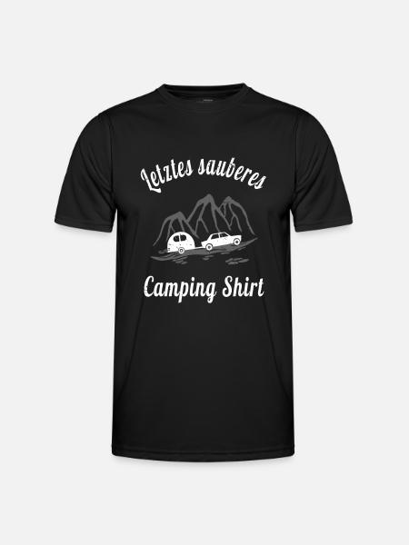 Camping Wohnwagen lustiges Geschenk - Männer Funktions-T-Shirt - Schwarz