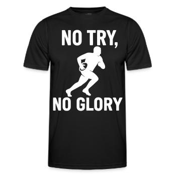 Kein Versuch, kein Ruhm Rugby - Männer Funktions-T-Shirt - Schwarz - Vorne - AI Model Male 178 dark (178cm)