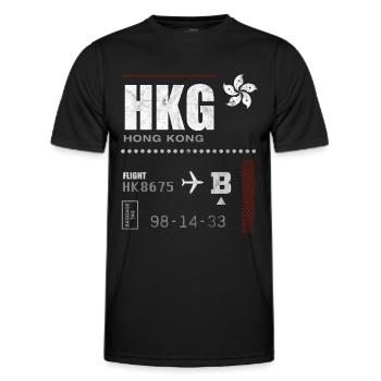 Hongkong-Flughafen-Tag - Männer Funktions-T-Shirt - Schwarz - Vorne - AI Model Male 178 dark (178cm)
