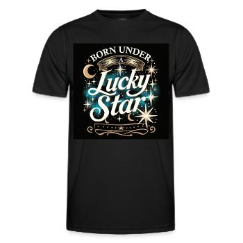 Lucky Star - Men's Functional T-Shirt - black - Front - AI Model Male 178 dark (178cm)