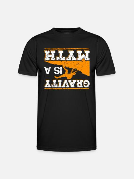 Klettern Lustig - Männer Funktions-T-Shirt - Schwarz
