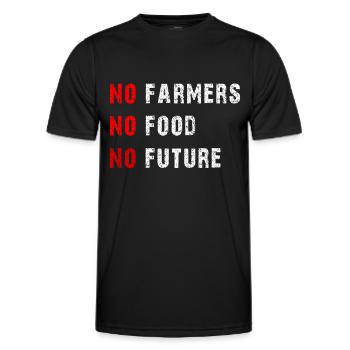 No Farmers No Food No Future Farmer Farmer - Men's Functional T-Shirt - black - Front - AI Model Male 178 dark (178cm)