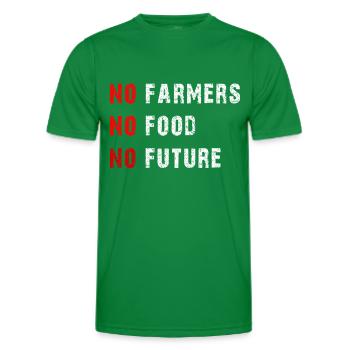 Aucun agriculteur Aucun aliment Aucun futur agriculteur Agriculteur - T-shirt sport Homme - vert - Devant - AI Model Male 178 dark (178cm)