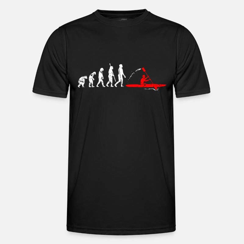 Kayak Entwicklung Kajak Evolution Kajaker Kayaker - Männer Funktions-T-Shirt - Schwarz