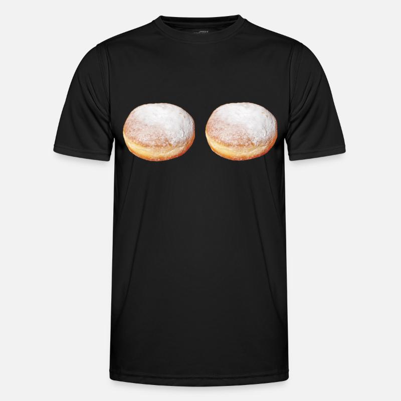 Donut bryster - sjovt karneval kostume Berliner - Funktionsshirt til herrer - sort