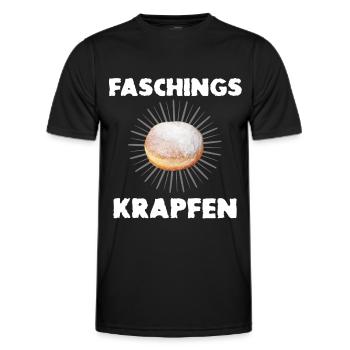 Faschingskrapfen Krapfenliebe Krapfen - Männer Funktions-T-Shirt - Schwarz - Vorne - AI Model Male 178 dark (178cm)