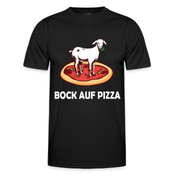 Lustiges Pizza Design Pizza lover Essen - Männer Funktions-T-Shirt - Schwarz - Vorne - AI Model Male 178 dark (178cm)