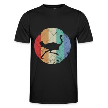 Strauß - Männer Funktions-T-Shirt - Schwarz - Vorne - AI Model Male 178 dark (178cm)