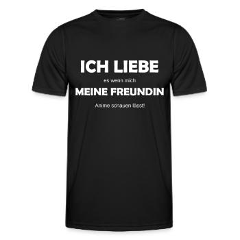 Anime - Lustiger Anime Spruch Anime schauen - Männer Funktions-T-Shirt - Schwarz - Vorne - AI Model Male 178 dark (178cm)