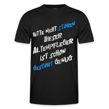 Altenpfleger - Pflege - Männer Funktions-T-Shirt - Schwarz - Vorne - AI Model Male 178 dark (178cm)