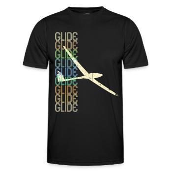 Glider glider Glider Silot - Men's Functional T-Shirt - black - Front - AI Model Male 178 dark (178cm)