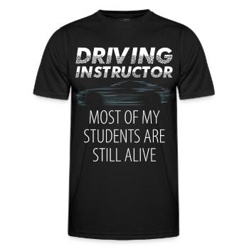 Driving instructor gift student driving lesson - Men's Functional T-Shirt - black - Front - AI Model Male 178 dark (178cm)