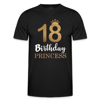 18e cadeau d'anniversaire 18 ans fille fille - T-shirt sport Homme - noir - Devant - AI Model Male 178 dark (178cm)