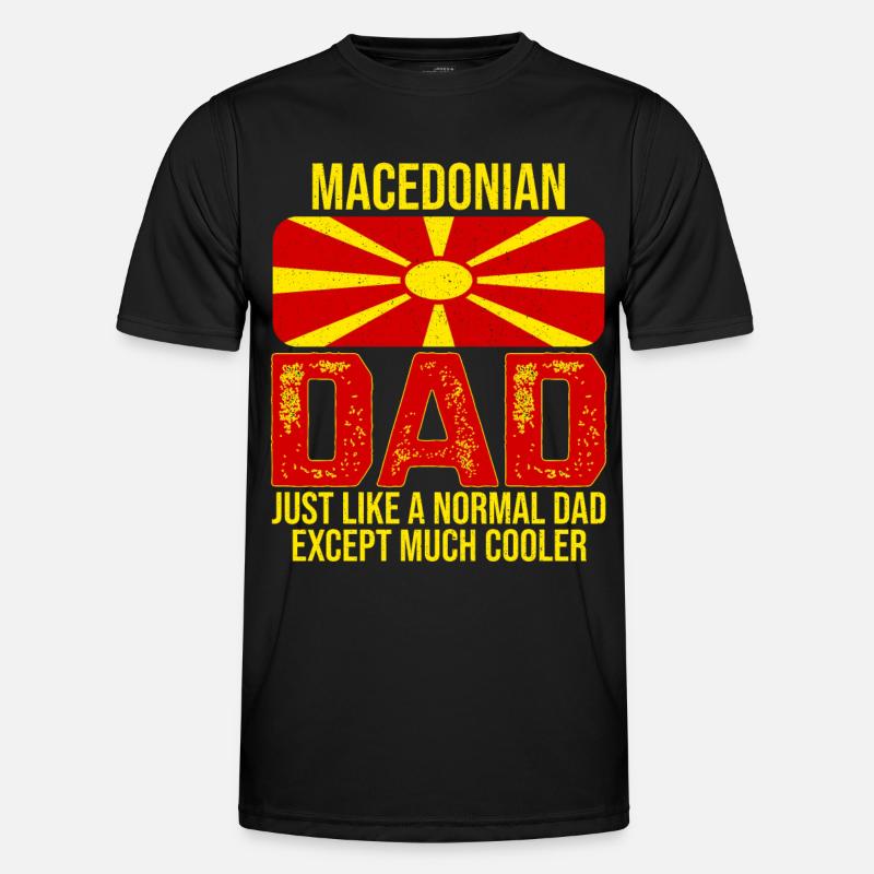 Drapeau macédonien père Macédoine du Nord T-shirt sport Homme