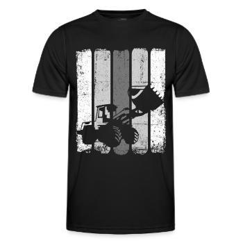 Bagger - Männer Funktions-T-Shirt - Schwarz - Vorne - AI Model Male 178 dark (178cm)