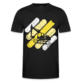 Bagger - Männer Funktions-T-Shirt - Schwarz - Vorne - AI Model Male 178 dark (178cm)