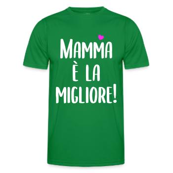 Mamma È La Migliore - Männer Funktions-T-Shirt - Kelly Green - Vorne - AI Model Male 178 dark (178cm)