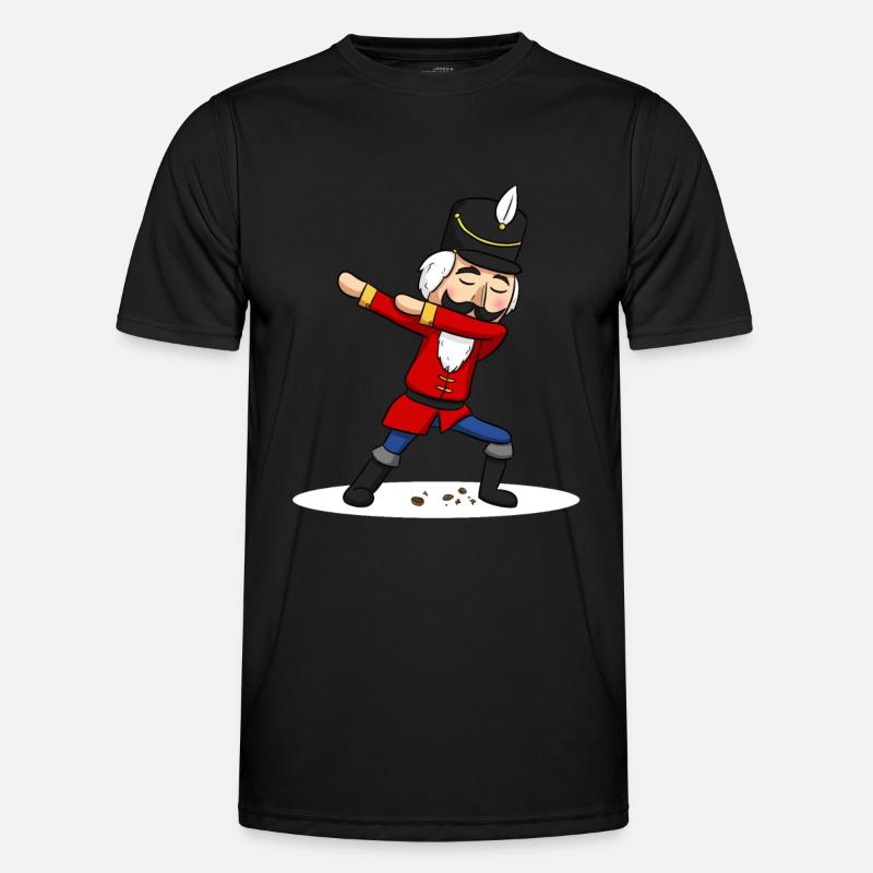 Dabbing nutcracker - Men's Functional T-Shirt - black