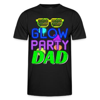 Glow Party Dad - Men's Functional T-Shirt - black - Front - AI Model Male 178 dark (178cm)