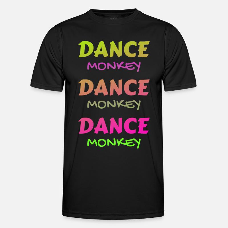 Dance Monkey colorful beautiful unique - Men's Functional T-Shirt - black