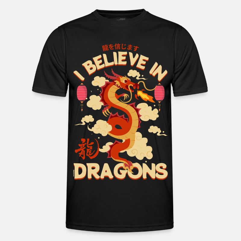 Believe in dragons - Men's Functional T-Shirt - black