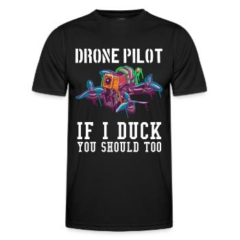 Drone Pilot Drone Design Drone Pilot Gift - Men's Functional T-Shirt - black - Front - AI Model Male 178 dark (178cm)
