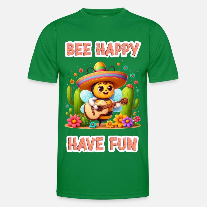 Bee Happy - Have Fun 6 Männer Funktions-T-Shirt