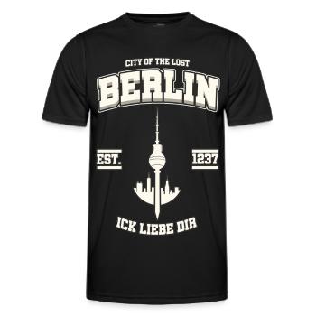 La Cité des Perdus - T-shirt sport Homme - noir - Devant - AI Model Male 178 dark (178cm)