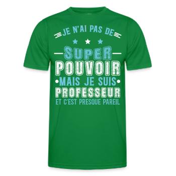 Enseignant humour professeur, école, idée cadeau - T-shirt sport Homme - vert - Devant - AI Model Male 178 dark (178cm)