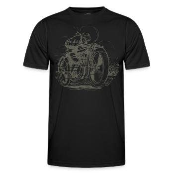 Motorrad Geschenkidee für Biker Zitat Humor - Männer Funktions-T-Shirt - Schwarz - Vorne - AI Model Male 178 dark (178cm)