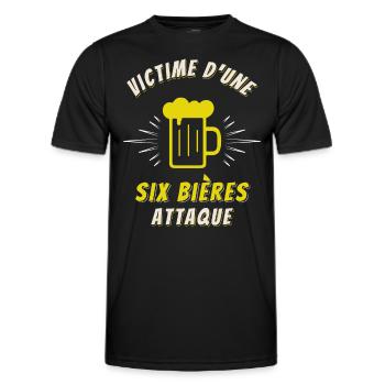 Apéro Idée Cadeau Bière Alcool Apéritif Cocktail - T-shirt sport Homme - noir - Devant - AI Model Male 178 dark (178cm)