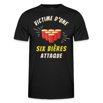 Apéro Idée Cadeau Bière Alcool Apéritif Cocktail - T-shirt sport Homme - noir - Devant - AI Model Male 178 dark (178cm)