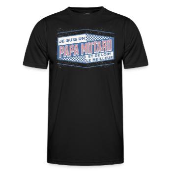 Moto Idée Cadeau pour Motard Citation Humour - T-shirt sport Homme - noir - Devant - AI Model Male 178 dark (178cm)