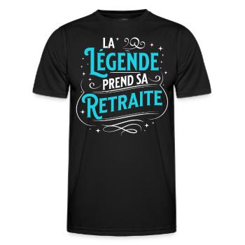 Retraite cadeau de Départ pour Retraité Carrière - T-shirt sport Homme - noir - Devant - AI Model Male 178 dark (178cm)
