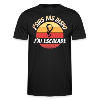 Escalade Idée Cadeau pour Sportif Grimpeur Humour - T-shirt sport Homme - noir - Devant - AI Model Male 178 dark (178cm)
