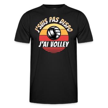 Volley Ball Cadeau Drôle Rigolo Citation Sport - T-shirt sport Homme - noir - Devant - AI Model Male 178 dark (178cm)