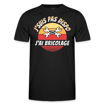 Bricolage cadeau pour Bricoleur Drôle Rigolo - T-shirt sport Homme - noir - Devant - AI Model Male 178 dark (178cm)