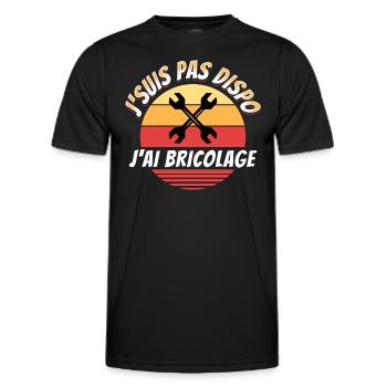 Bricolage cadeau pour Bricoleur Drôle Rigolo - T-shirt sport Homme - noir - Devant - AI Model Male 178 dark (178cm)