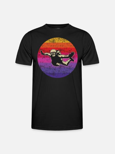 Fallschirmspringen Fallschirmspringen - Männer Funktions-T-Shirt - Schwarz