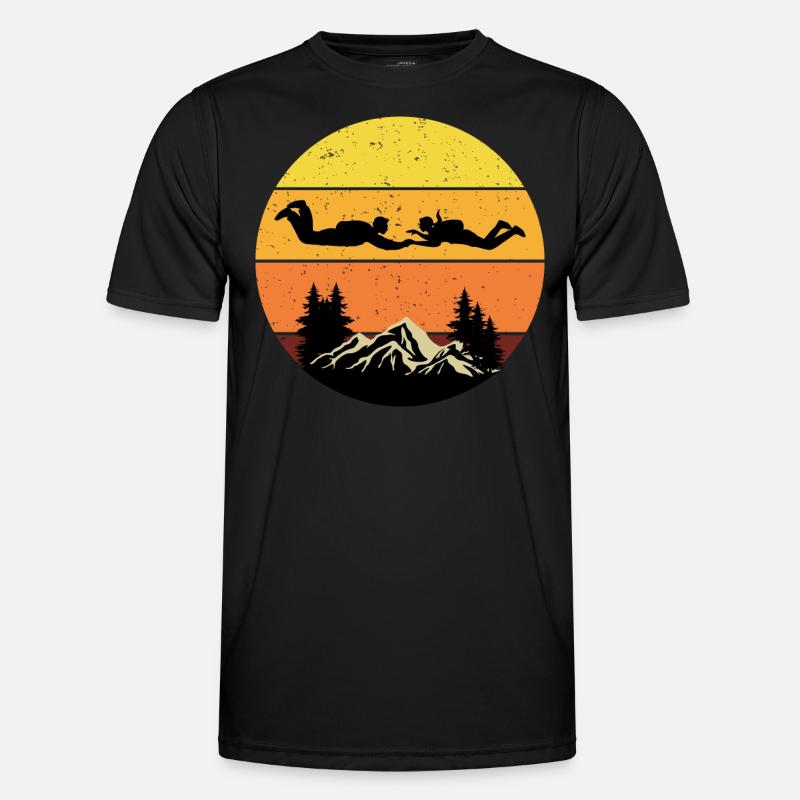 Skydiving Parachute Skydive Skydiver Parachuting - Men's Functional T-Shirt - black